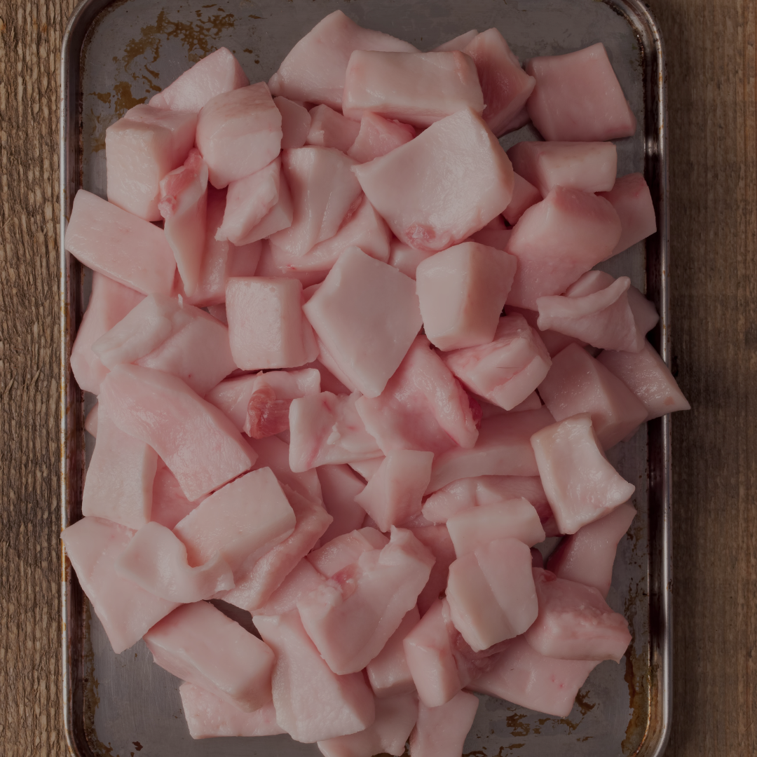 Pasture/Woodlot Raised Pork - Fresh Fat Back (1-2 lbs)